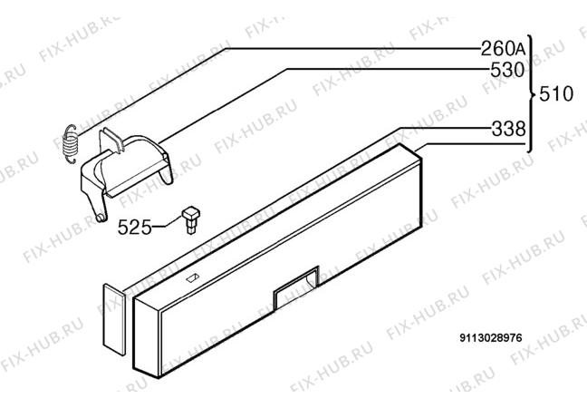 Взрыв-схема посудомоечной машины Juno Electrolux JSI86052E - Схема узла Command panel 037